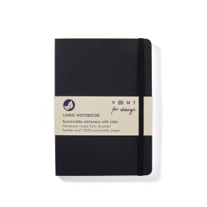 VENT: ReLeather and Sustainable Paper A5 Make a Mark Notebook (Charcoal) 