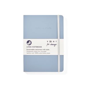 VENT: ReLeather and Sustainable Paper A5 Make a Mark Notebook (Dusty Blue) 