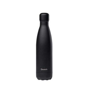 Stainless steel water bottle with dark black colouring