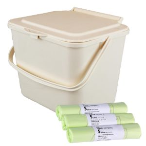 Kitchen Caddy - 5L Size - Cream & 5L Bags