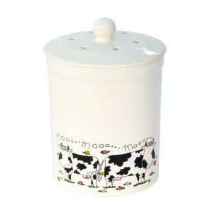 Ashmore Ceramic Compost Caddy - Cow