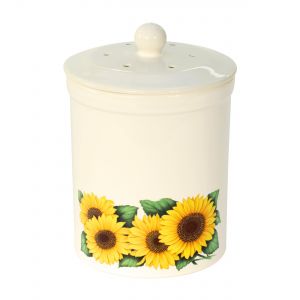 Ashmore Ceramic Compost Caddy - Sunflower