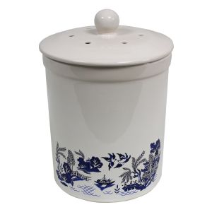 Ashmore Ceramic Compost Caddy - Blue Willow Pattern
