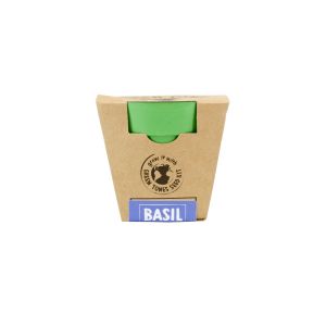 Green Tones Bamboo Round Pot Seed Kit - Basil