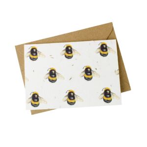 Bumble Bee Print (Pack of 5) - Wildflower Plantable Cards
