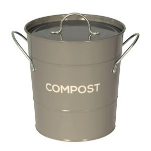Metal Compost Pail - Dark Grey - 3.5L