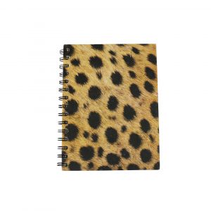 Eco friendly notebook with cheetah print patterns