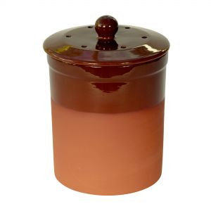 Chetnole Terracotta Compost Caddy - Chocolate Brown