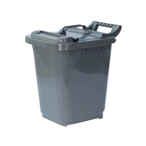 Large Kerbside Compost Caddy with Locking Lid - 23L - Dark Grey