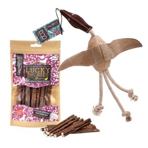 Green & Wilds Dog Gift Set - Desmond Duck & Treat Bag / Chew Option