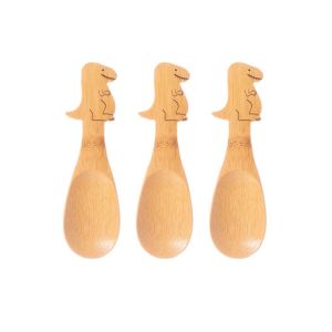 Sass & Belle Bamboo Children's Spoons - T-Rex - Set of 3