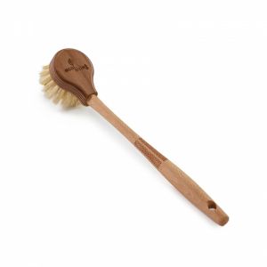 long handled eco friendly wooden dish brush