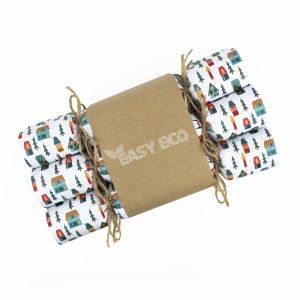 Set of 6 eco-friendly Christmas crackers