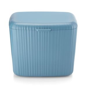 light blue recycled plastic food waste compost caddy
