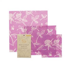 floral bee wrap food cover 3 sizes pack