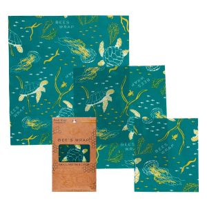 Ocean print Bee's Wrap Food Covers - Assorted Pack of 3