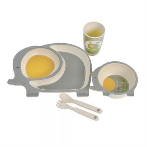  Eco Bamboo 5PC Kids Set - Elephant