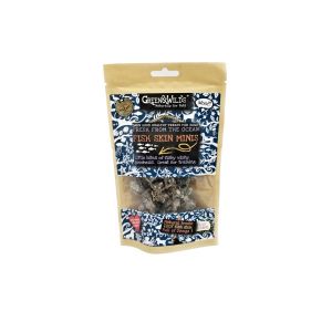 Packet of natural, healthy fish skin dog treats.