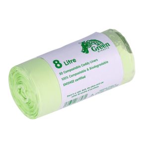 8L Green Giraffe Compostable Kitchen Caddy Liners (Medium)