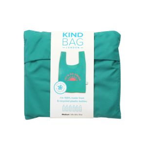 Foldable shopping bag, in a dark turquoise colour, perfect for handbags