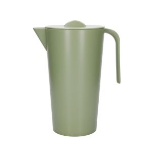 Olive green 1.5 litre pitcher jug made from recycled plastic.