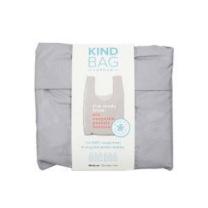 Grey shopping bag made from recycled plastic bottles