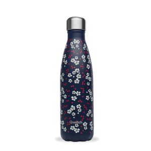 Qwetch Insulated Stainless Steel Bottle 500ml - Hanami Blue Floral