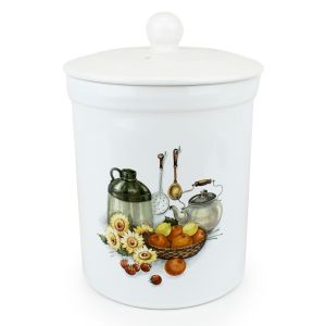 Hambridge Ceramic Compost Caddy - Kitchen Flowers