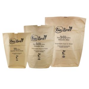 Sample Compostable Paper Bags Pack - EcoSack 75L, 140L, 240L