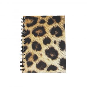 Eco friendly notebook with leopard print patterns