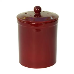 Melbury Ceramic Compost Caddy - Burgundy