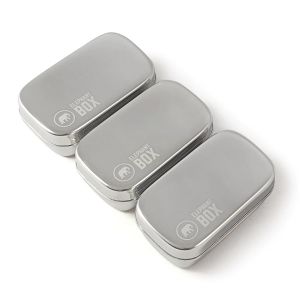 Set of 3 mini snacks pods by elephant box, made from 204 food grade stainless steel.