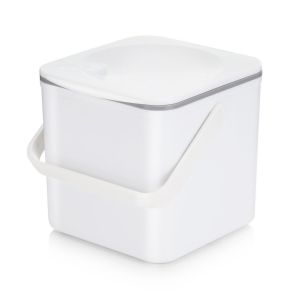 white plastic 3.5L capacity food waste compost caddy