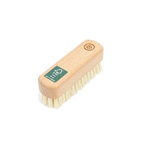 a small eco friendly wooden nail brush with vegan plant based bristles