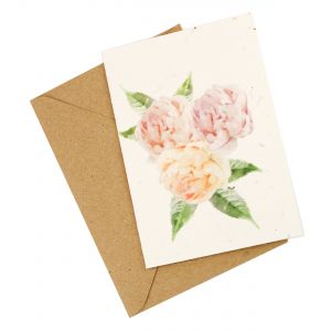 Peony Design - Wildflower Plantable Card