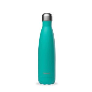 Plain turquoise coloured metal water bottle