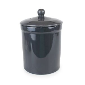 Portland Ceramic Compost Caddy - Dark Grey