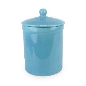 Damaged Portland Ceramic Compost Caddy - Teal Blue