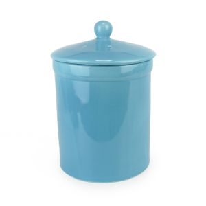 Damaged Portland Ceramic Compost Caddy - Teal Blue - NO LID