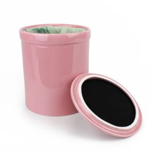 Damaged Portland Ceramic Caddy - Pink - Glaze & Paint Imperfections