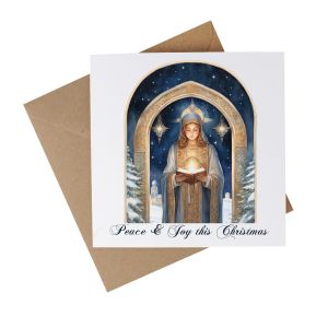 Recycled Paper Christmas Card - Peace & Joy Angel