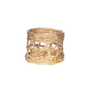 Woven seagrass napkin rings