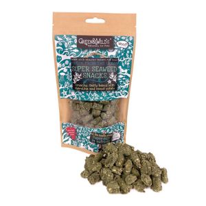 Treat bag of seaweed snacks for dogs