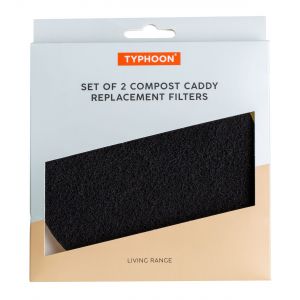 3x 2pk - Total 6 filters Compost Caddy Spare Filters Suitable for the Typhoon Vintage caddies 
