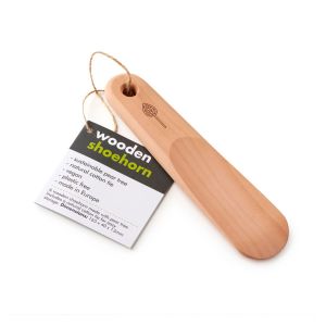 small shoehorn made from pear trees, with a handy hanging loop