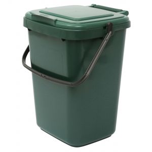 Straight 10 Litre Green Compost Caddy / Large Food Bin - Side