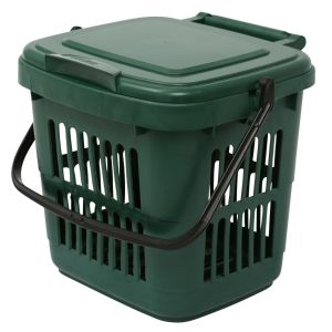 Vented Green 7 Litre Kitchen Food Waste Caddy/Bin