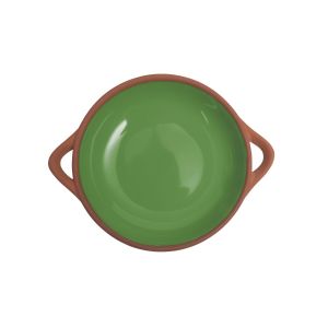 small green terracotta tapas dish