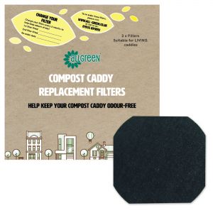 Pack of 2 Compost Caddy Spare Filters-For Strawberry Ceramic Caddies 