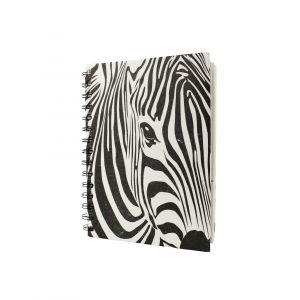 Eco friendly notebook with zebra prints and patterns